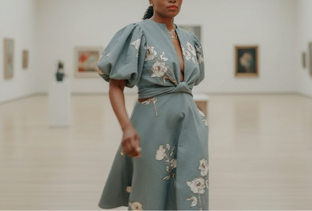 Wrap top 2-piece dress