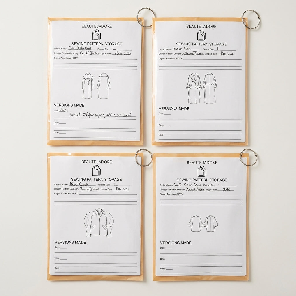Sewing Pattern Storage Sheet