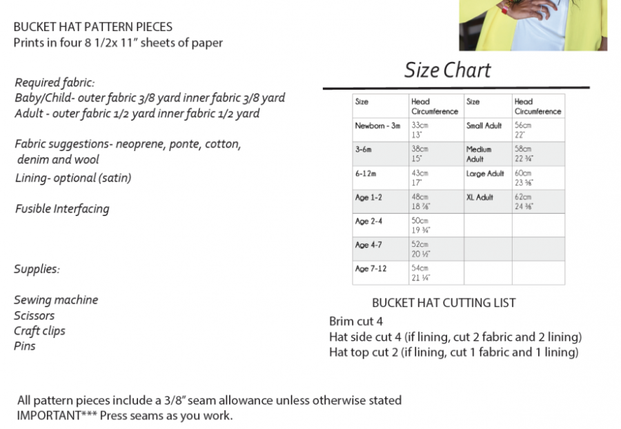 Bucket Hat (Newborn-XL Adult