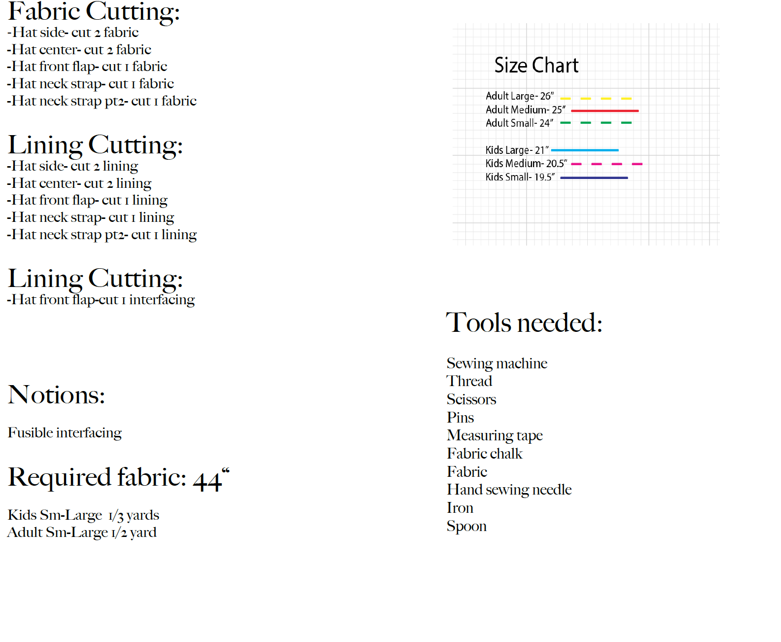 Kids & Adult Trapper Hat Sewing Pattern