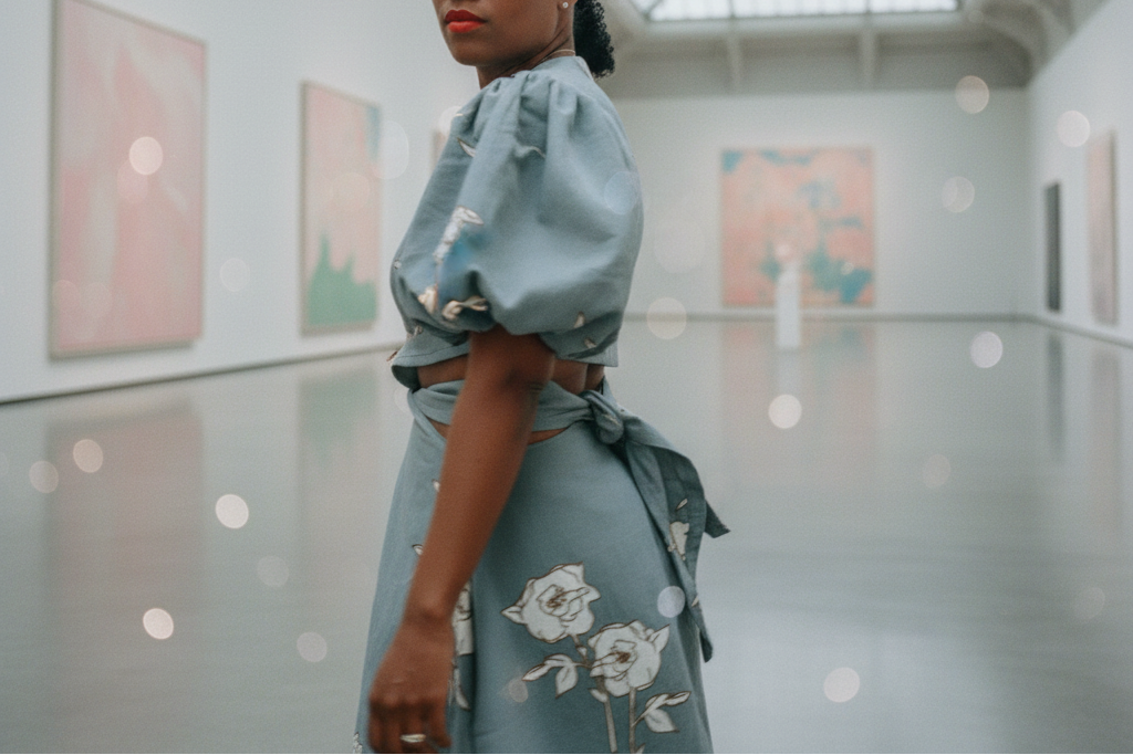 Wrap top 2-piece dress